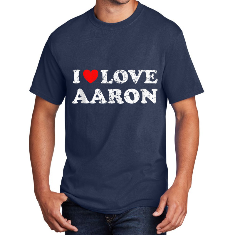 Distressed Grunge Worn Out Style I Love Aaron Tank Top Basic T-shirt by cm-arts | Artistshot