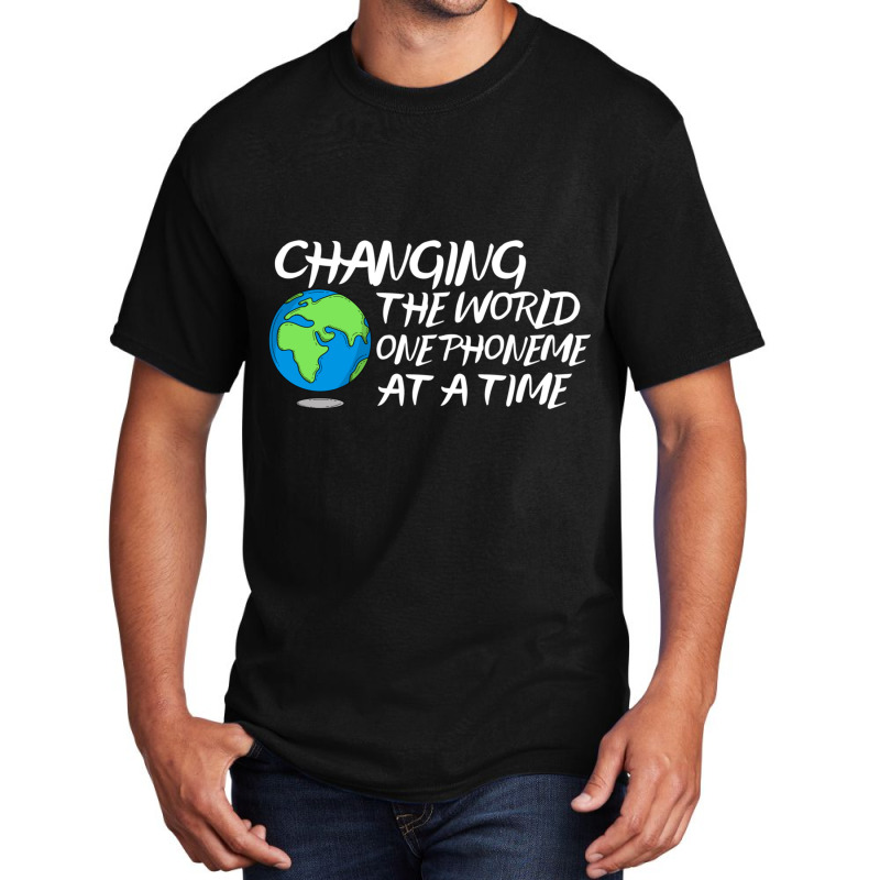 Changing The World One Phoneme At A Time  Dyslexia Awareness Day Basic T-shirt | Artistshot