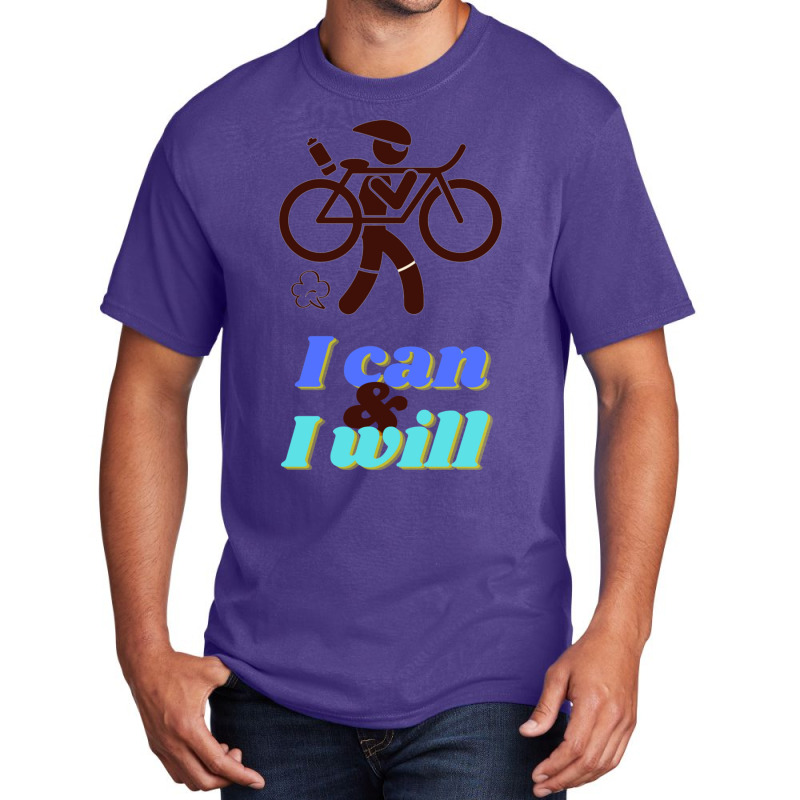 Funny Triathlon  Ironman I Can Amp I Will Basic T-shirt by cm-arts | Artistshot