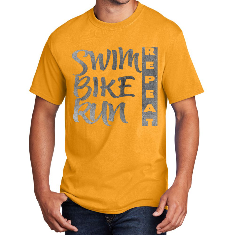 Swim Bike Run Repeat Basic T-shirt by cm-arts | Artistshot