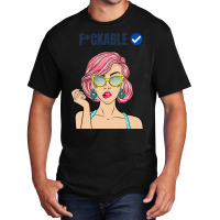 Fuckable Verified Blue Tick - Dark Humor Design Basic T-shirt | Artistshot