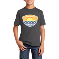 Copper Harbor Michigan Mi Sunset Vacation Souvenir Raglan Baseball Tee Basic Youth T-shirt | Artistshot