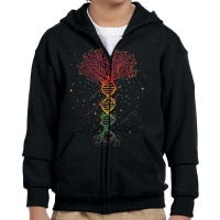 Dna Tree Life Genetics Biologist Science Earth Day Youth Zipper Hoodie | Artistshot