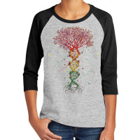 Dna Tree Life Genetics Biologist Science Earth Day Youth 3/4 Sleeve | Artistshot