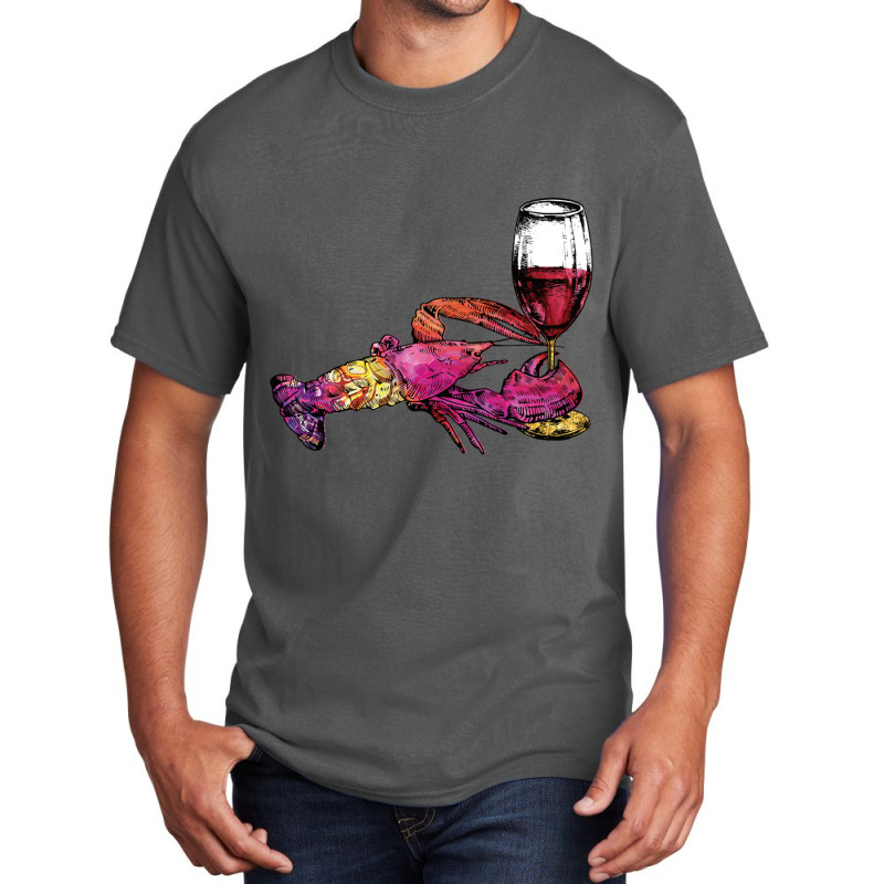 Crustaceancore Lobster With  Glass Basic T-shirt | Artistshot