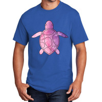 Sea Turtle Purple Watercolor Basic T-shirt | Artistshot