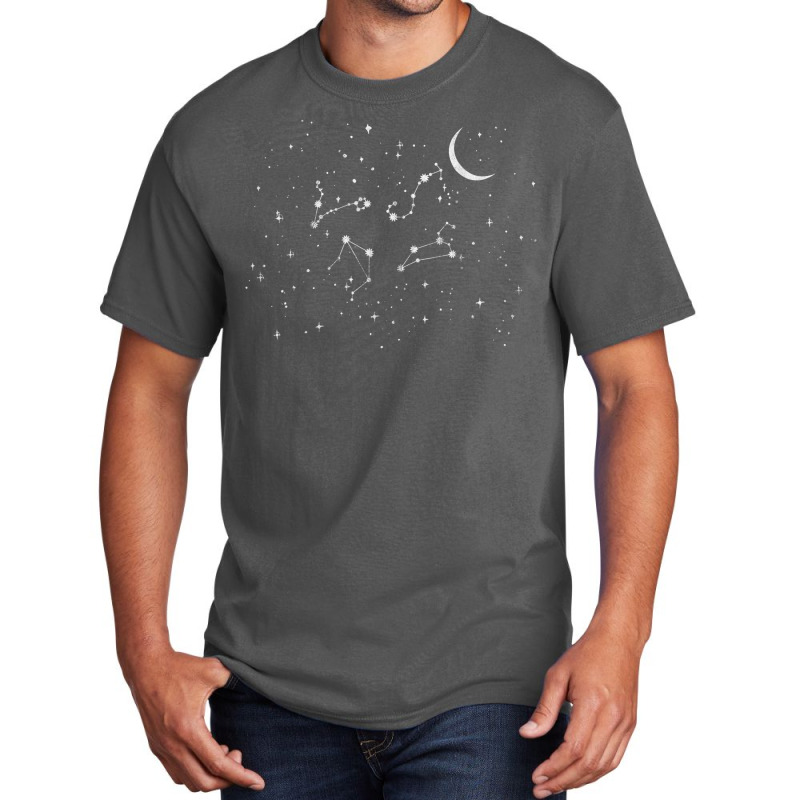 Stargazing Constellation Astronomy Lover Gift Basic T-shirt by MarciJanie | Artistshot