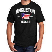 Angleton Texas Tx Usa Stars & Stripes Vintage Style Basic T-shirt | Artistshot