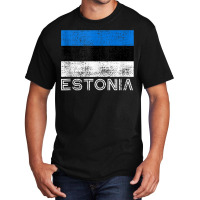 Estonian National Flag Vintage Pride Estonia Tank Top Basic T-shirt | Artistshot