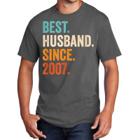 Mens Best Husband Since 2007 15th Wedding Anniversary 15 Years Basic T-shirt | Artistshot