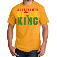 Men's Juneteenth Black King Emancipation Day Melanin Pride Basic T-shirt | Artistshot