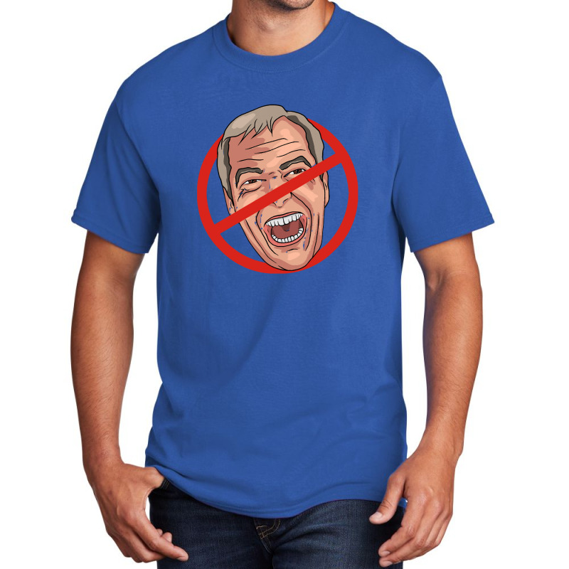 Nigel Farage No Road Sign Illustration Basic T-shirt by MelindaBouwman | Artistshot