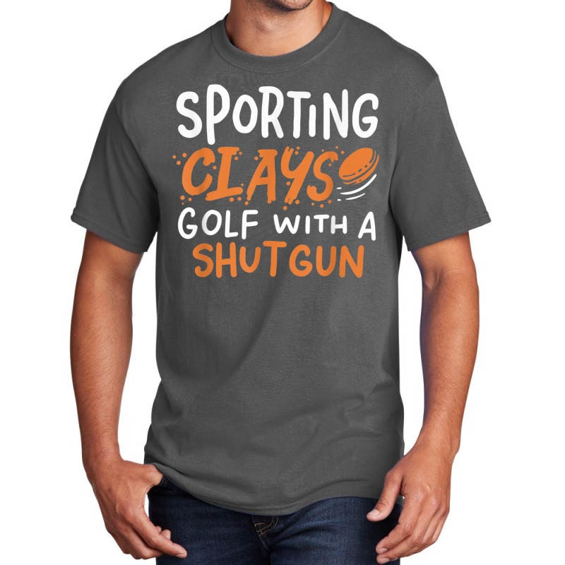 Sporting Clays Golf With A Shotgun For Clay Shooting Basic T-shirt | Artistshot