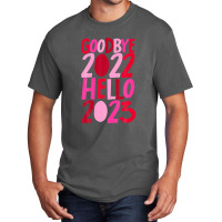 Goodbye 2022 Hello 2023 Happy New Year Pyjama Funny Basic T-shirt | Artistshot