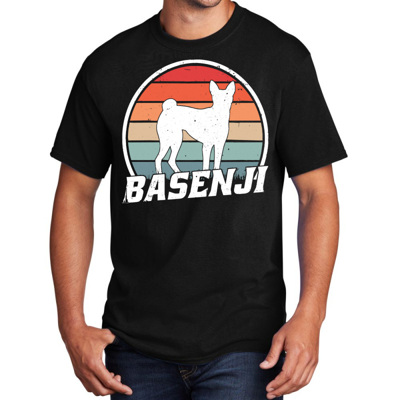 Basenji T  Shirt Basenji Retro Congo Terrier Vintage T  Shirt (8) Basic T-shirt by pumpkinslanguid | Artistshot