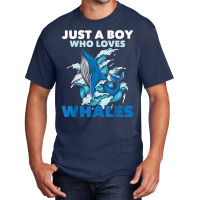 Just A Boy Who Loves Whales Marine Biologist Whale Lover Basic T-shirt | Artistshot