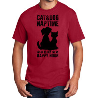 Cat And Dog Naptime Is My Happy Hour         (6) Basic T-shirt | Artistshot