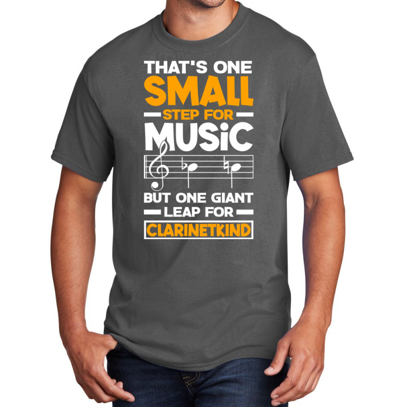 Bass Clarinet Clarinetist Clarinet Player One Small Step Pun Basic T-shirt by TresaHollen | Artistshot