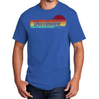 Vaccinated Retro Sunset Pro Vaccination Immunization Basic T-shirt | Artistshot