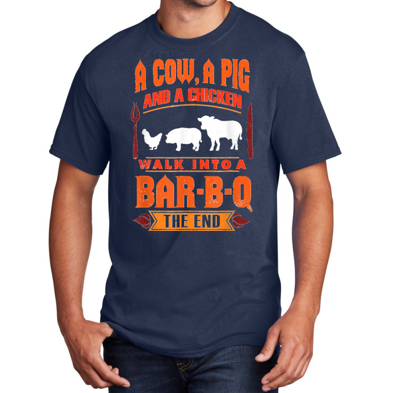 Funny Bbq Grilling Gift Walk Into A Bar Barbecue Basic T-shirt | Artistshot