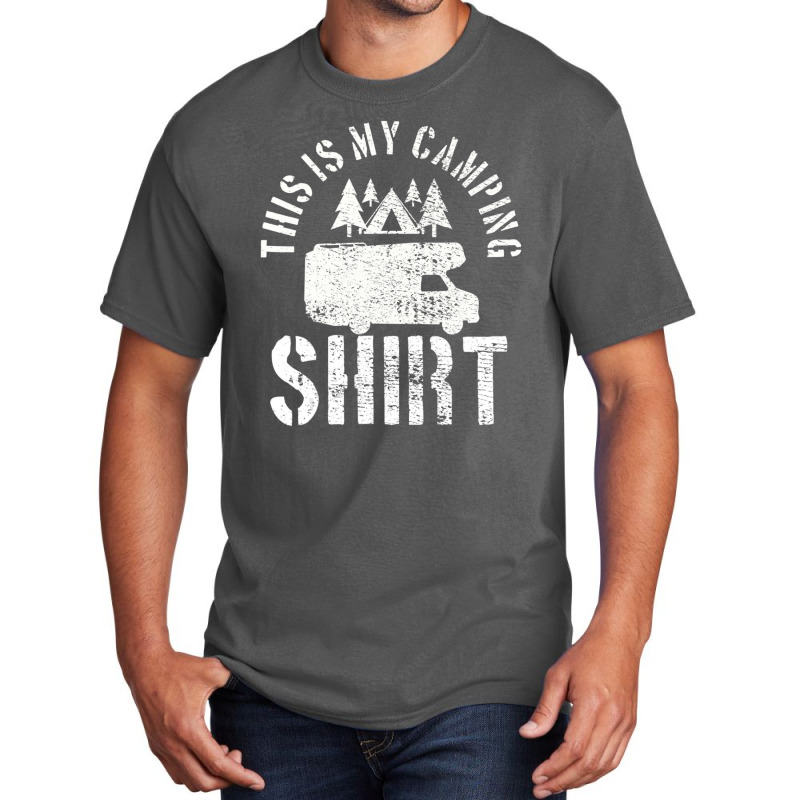 Camping Trailer Camper Van Mobile Home Caravan Motorhome Basic T-shirt by Ben Rodden | Artistshot