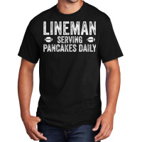 Football Lineman Shirt - Serving Pancakes Daily Basic T-shirt | Artistshot