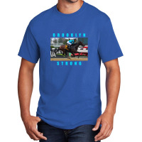 Brooklyn Strong - Classic Horseracing - Blue Basic T-shirt | Artistshot