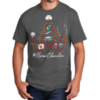 Stethoscope Christmas Tree Nurse Educator Nursing Hat T Shirt Basic T-shirt | Artistshot