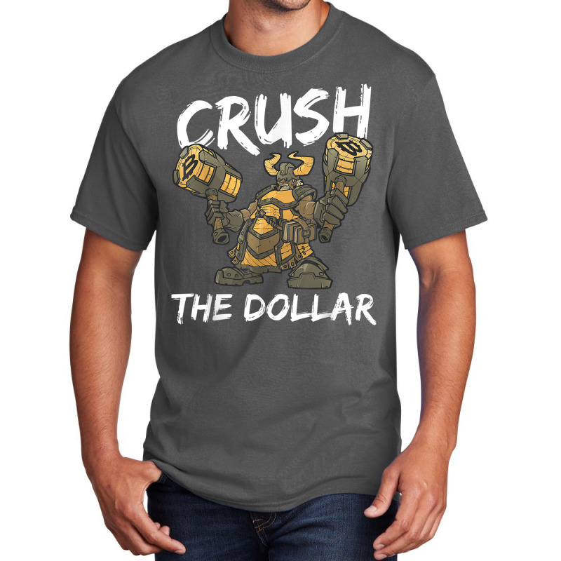 Bitcoin Crush The Dollar Dwarf Cleric Barbarian Rpg Class T Shirt Basic T-shirt by hin | Artistshot