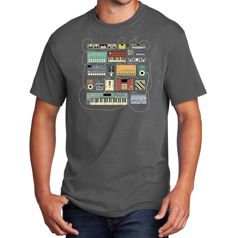 Electronic Musician Synthesizer And Drum Machine Dj Basic T-shirt | Artistshot