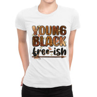 Young Black Free-ish Ladies Fitted T-shirt | Artistshot