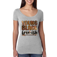 Young Black Free-ish Women's Triblend Scoop T-shirt | Artistshot