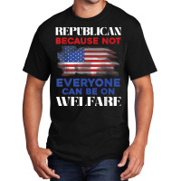 Republican Politics Conservative American Us Flag Republican T Shirt Basic T-shirt | Artistshot