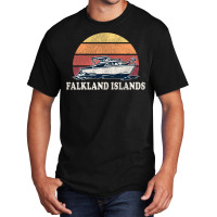 Falkland Islands Vintage Boating 70s Retro Boat Design Long Sleeve Basic T-shirt | Artistshot