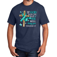 Tourettes Awareness Myasthenia Gravis Teal Ribbon Basic T-shirt | Artistshot