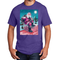 Christmas Vintage Pink Santa Claus Basic T-shirt | Artistshot