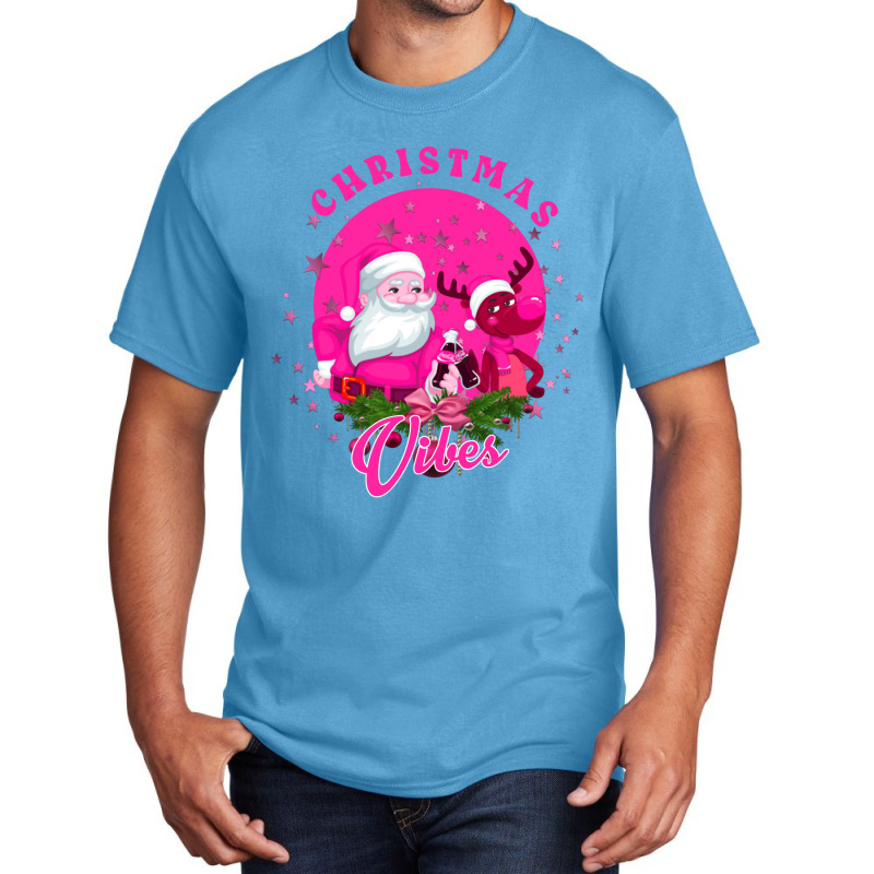 Vintage Santa Christmas Vibes Basic T-shirt | Artistshot