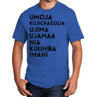 Kwanzaa 7 Principles Umoja Kujichagulia Ujima Ujamaa Nia Raglan Baseba Basic T-shirt | Artistshot