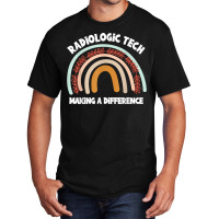 Radiologic Technologist Week Making Difference Boho Rainbow T Shirt Basic T-shirt | Artistshot