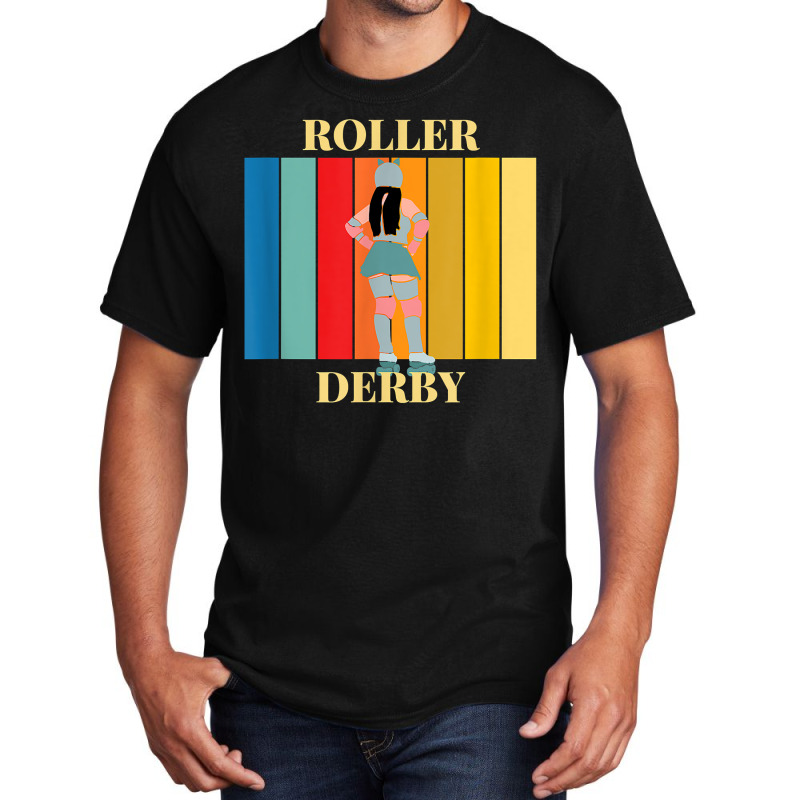 Roller Derby Skating Retro Vintage Skater Blocker T Shirt Basic T-shirt by anitrasargisg5b | Artistshot