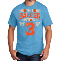 3rd Birthday Sport 3 Years Old Basketball 3 Boys Kids T Shirt Basic T-shirt | Artistshot