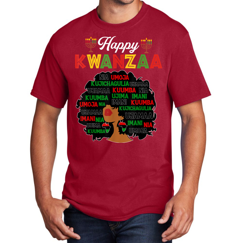 Happy Kwanzaa Decorations African American Seven Principles T Shirt Basic T-shirt by kadejahdomenick | Artistshot