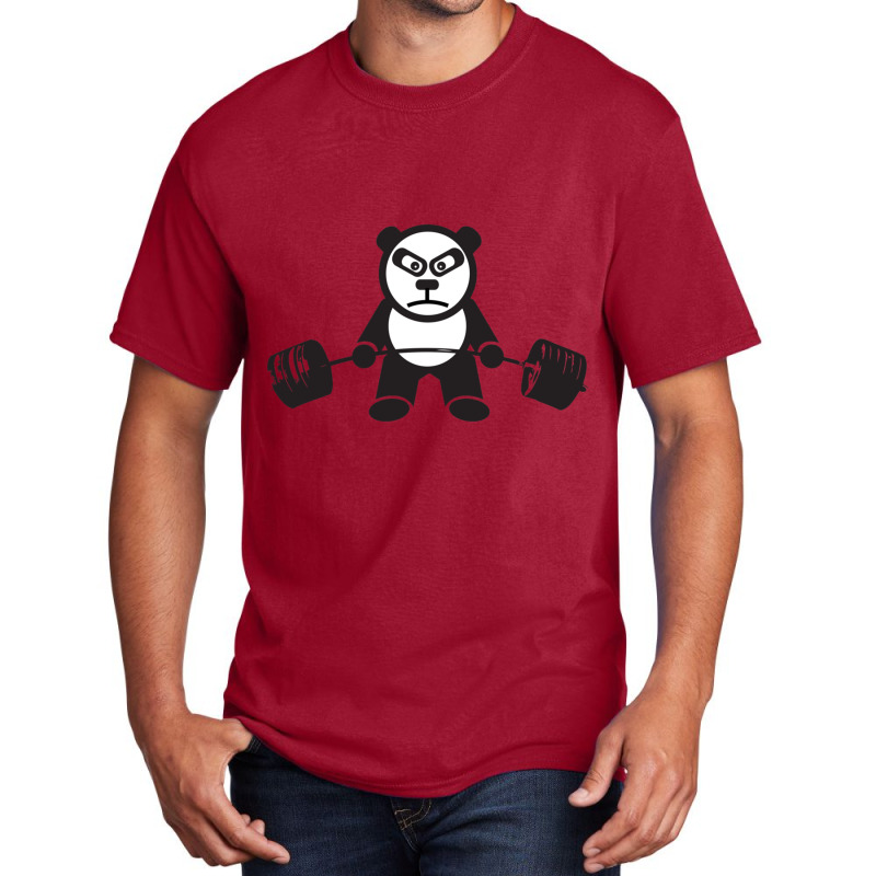 Cute Panda Bear Weightlifting  Deadlift Basic T-shirt | Artistshot