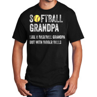 Softball Grandpa Like A Baseball Grandpa With Bigger Balls T Shirt Basic T-shirt | Artistshot