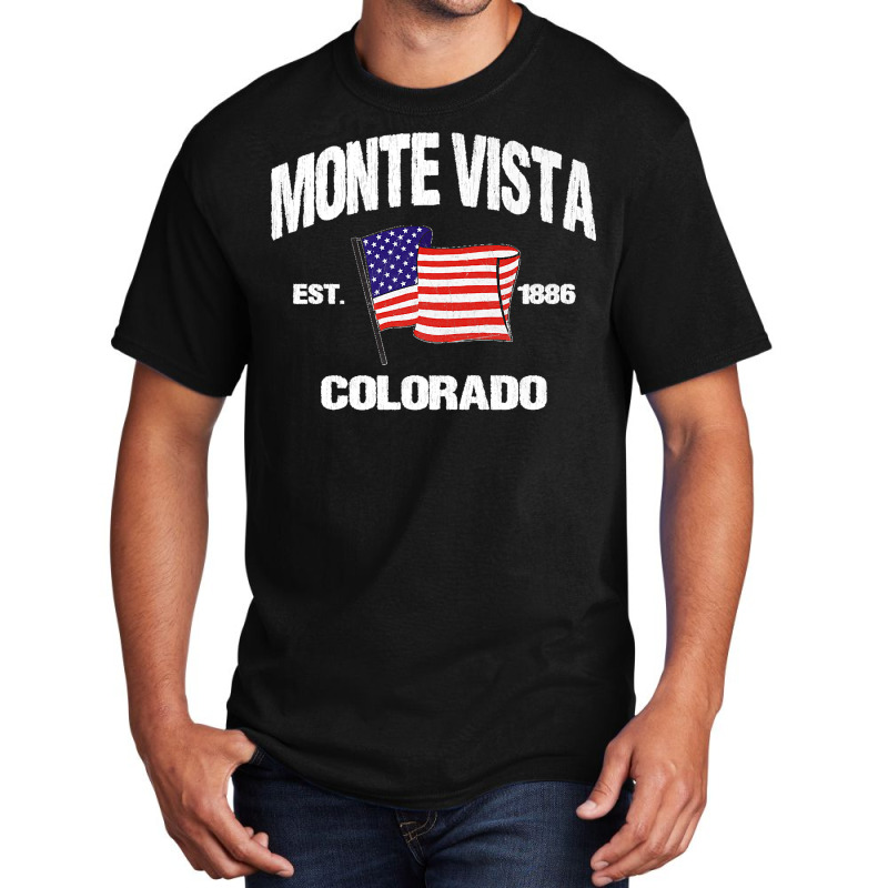 Monte Vista Colorado Co Usa Stars & Stripes Vintage Style Premium Basic T-shirt by MarlonChristopherMoyer | Artistshot