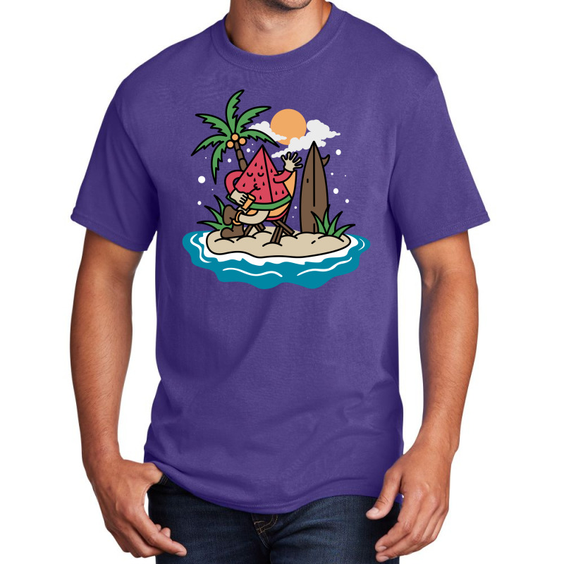 Watermelon Beach Basic T-shirt | Artistshot