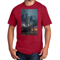 Auckland City Painting Basic T-shirt | Artistshot