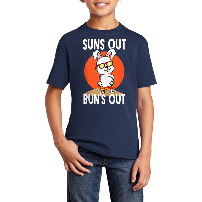 Sun's Out Bun's Out Funny Cool Bunny Basic Youth T-shirt by fenderbendable | Artistshot