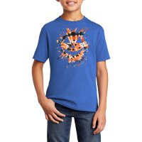 Orange Tie Dye Jack O Lantern Face Hippie Halloween Basic Youth T-shirt | Artistshot