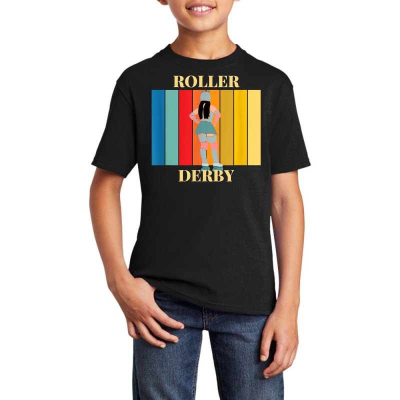 Roller Derby Skating Retro Vintage Skater Blocker T Shirt Basic Youth T-shirt by anitrasargisg5b | Artistshot